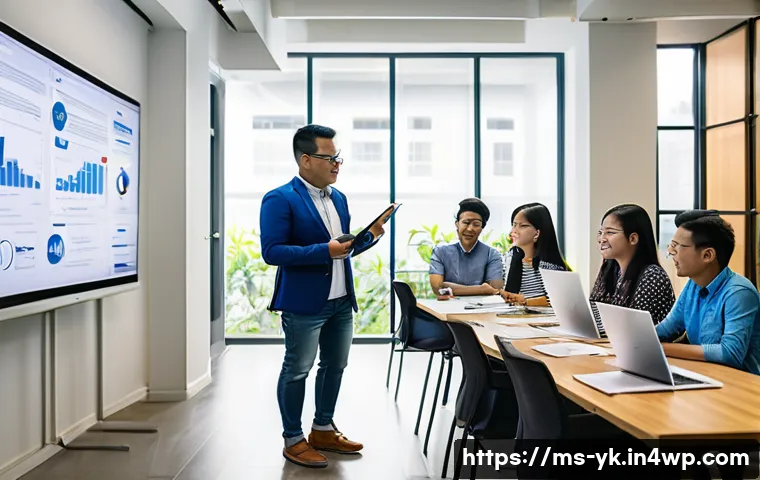 디자인 씽킹을 활용한 마케팅 전략 - A professional Malaysian marketing team conducting an in-depth customer empathy workshop in a modern...